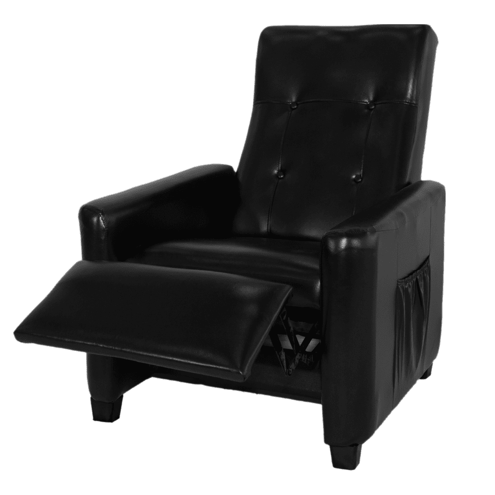 Poltrona do Papai Reclin&aacute;vel Movelpaz Nice em Suede, Preto, swatch